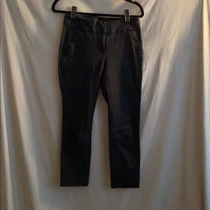 LOFT Marisa Skinny Black Ankle Cut Work Pants